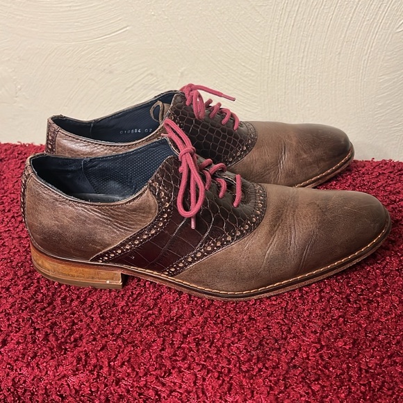 Men\'s Cole Haan Nike Air Oxford Brown Leather Shoes Size 9 main image 4